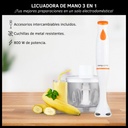 Mixer Licuadora De Mano Licua Tritura Procesa Y Bate 800w Color Blanco