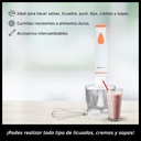 Mixer Licuadora De Mano Licua Tritura Procesa Y Bate 800w Color Blanco
